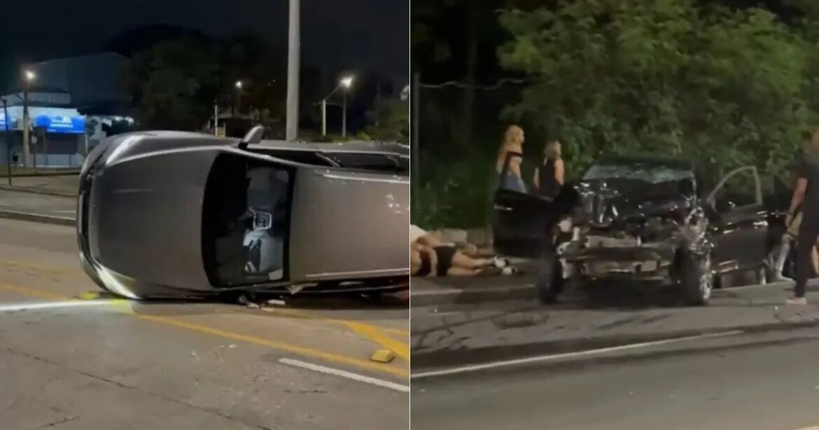 video:-testemunha-relata-racha-em-acidente-com-cinco-feridos-em-bh;-motorista-embriagado-e-preso