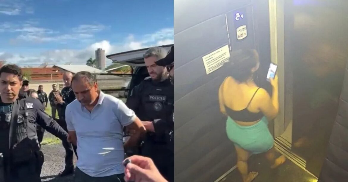 video-mostra-prisao-de-sindico-suspeito-de-matar-corretora-e-chegada-a-delegacia-em-silencio