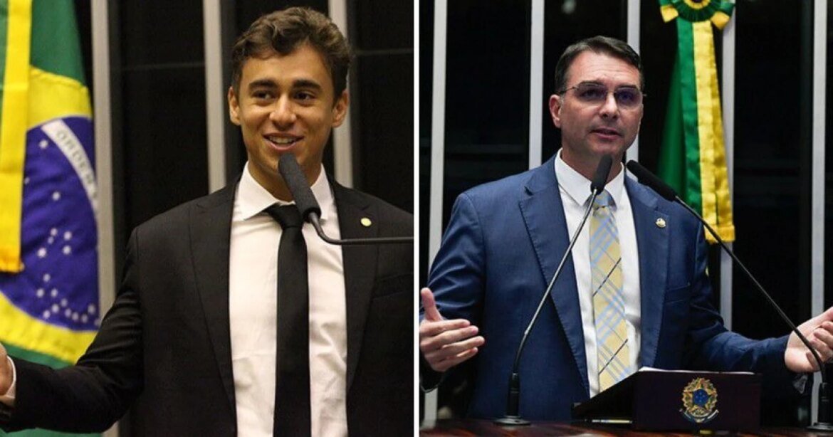 nikolas-ferreira-e-flavio-bolsonaro-se-encontram-em-sigilo-para-tratar-de-eleicoes-em-mg